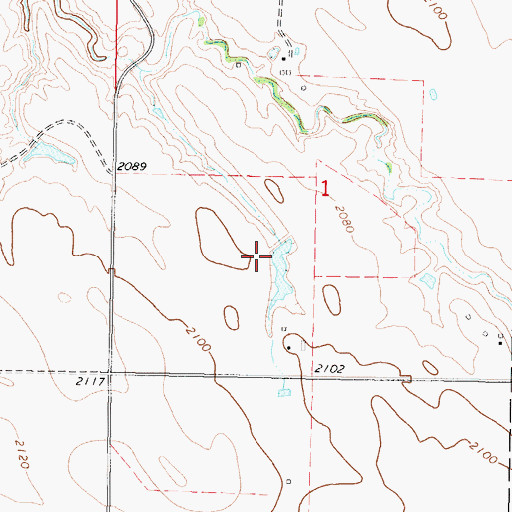 Topographic Map of Herman Number 13 Dam, SD