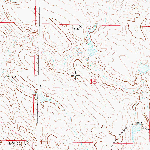 Topographic Map of Herman Number 10 Dam, SD