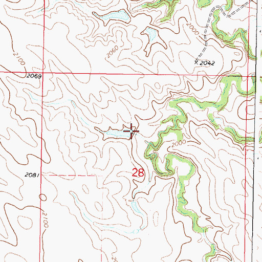 Topographic Map of Herman Number 8 Dam, SD