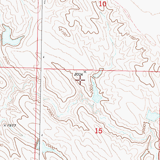 Topographic Map of Hermam Number 6 Dam, SD