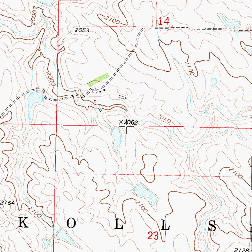 Topographic Map of Herman Number 2 Dam, SD