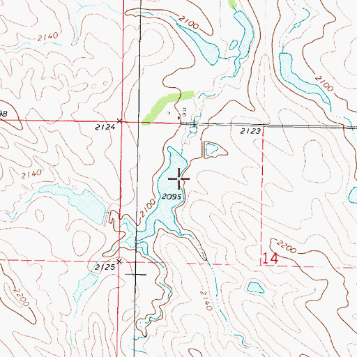 Topographic Map of Chambliss Number 2 Dam, SD