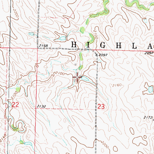 Topographic Map of Foster Number 1 Dam, SD