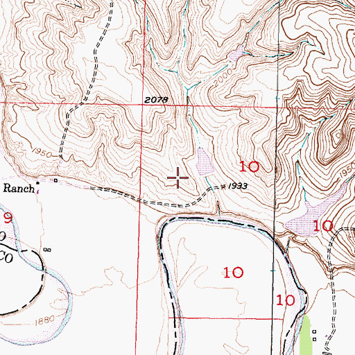 Topographic Map of Smith and Brost Number 1 Dam, SD