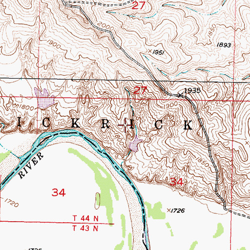 Topographic Map of Brost Number 2 Dam, SD