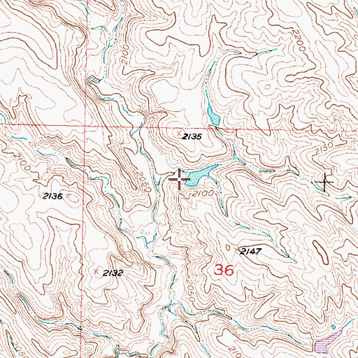 Topographic Map of Rahn Number 2 Dam, SD