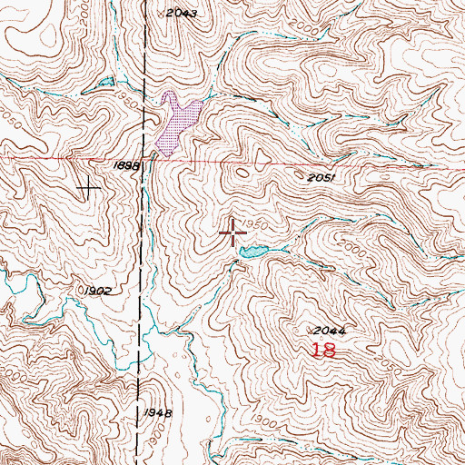 Topographic Map of Hight Number 5 Dam, SD