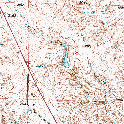 Topographic Map of Hight Number 4 Dam, SD