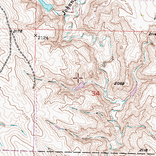 Topographic Map of Baker Number 4 Dam, SD