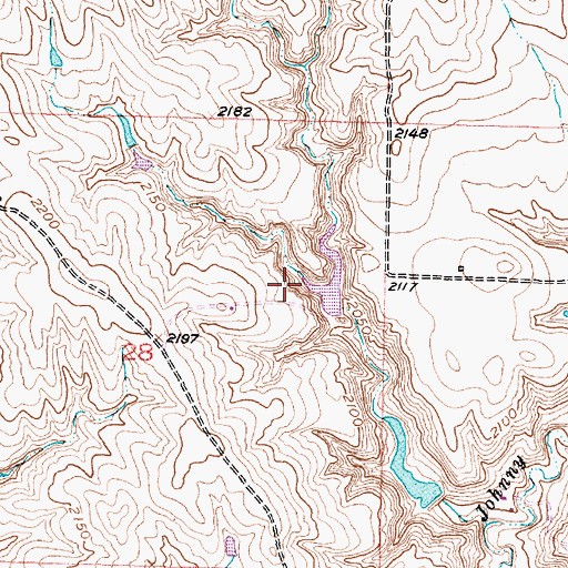 Topographic Map of Baker Number 2 Dam, SD