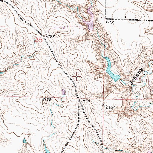 Topographic Map of Baker Number 1 Dam, SD