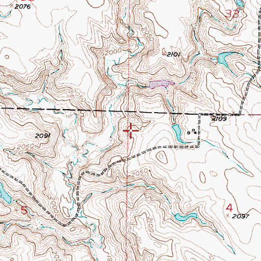 Topographic Map of Nix Number 4 Dam, SD