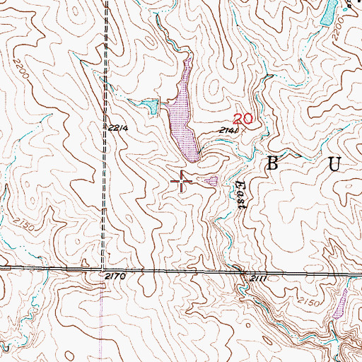Topographic Map of Nix Number 2 Dam, SD