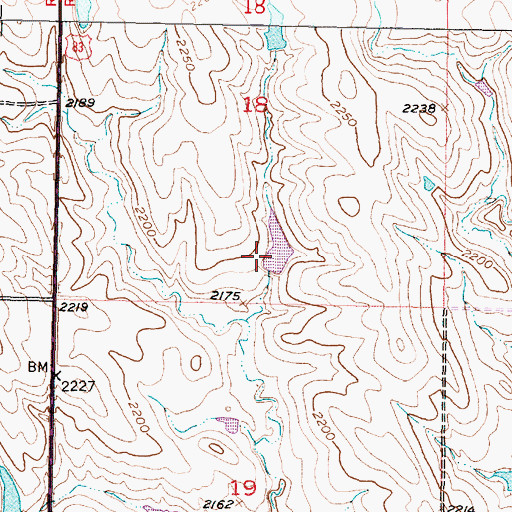 Topographic Map of Dykstra Number 17 Dam, SD