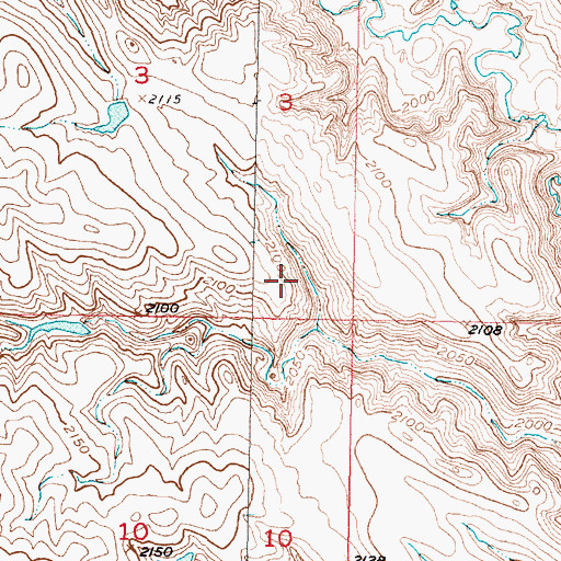Topographic Map of Dykstra Number 13 Dam, SD