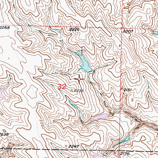 Topographic Map of Dykstra Number 5 Dam, SD