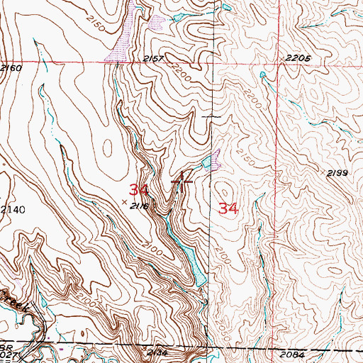 Topographic Map of Dykstra Number 4 Dam, SD