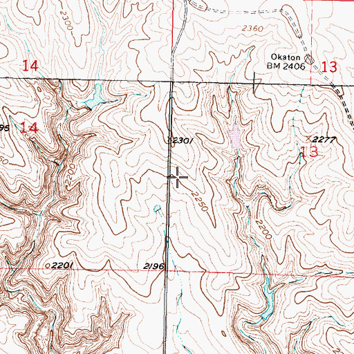 Topographic Map of Daum Brothers Dam, SD