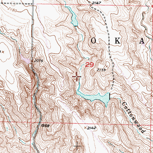 Topographic Map of Wedean Number 2 Dam, SD