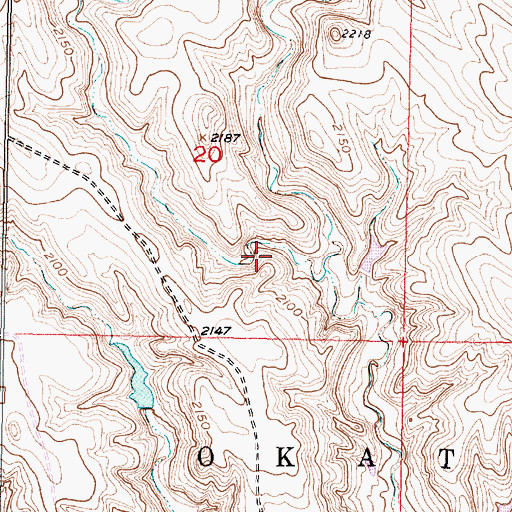 Topographic Map of Esmay and Sandy Number 3 Dam, SD