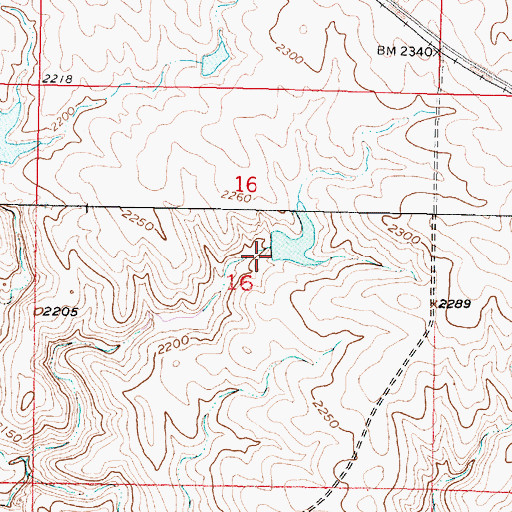 Topographic Map of Sandy Number 1 Dam, SD