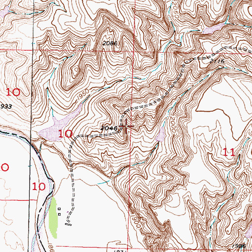 Topographic Map of Brost Number 10 Dam, SD