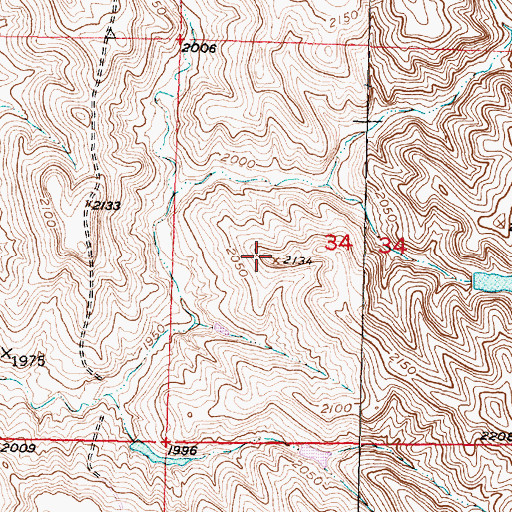 Topographic Map of Brost Number 9 Dam, SD