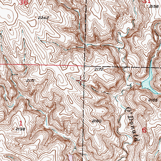 Topographic Map of Brost Number 6 Dam, SD