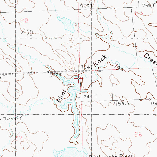 Topographic Map of D Ulrich Dam, SD
