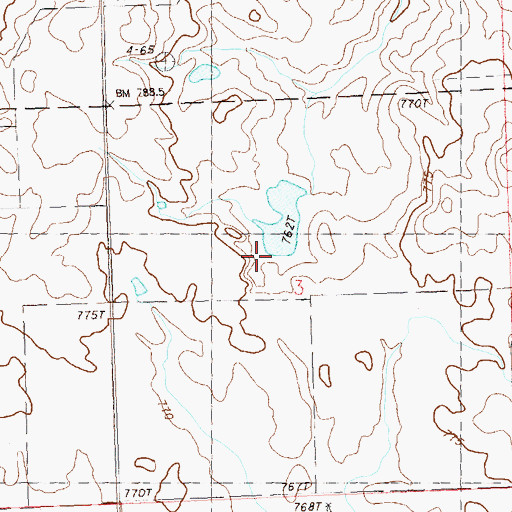 Topographic Map of F Witte Dam, SD