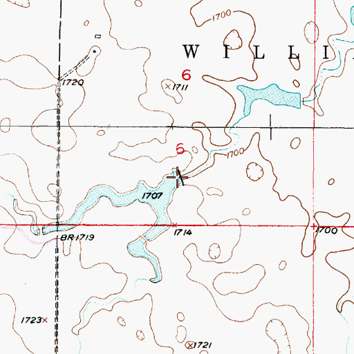 Topographic Map of W Schutte Dam, SD