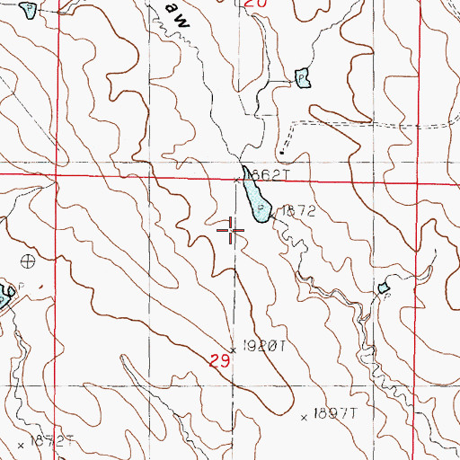 Topographic Map of Sonnenschein Number 1 Dam, SD