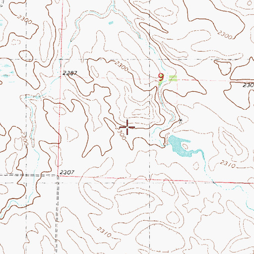 Topographic Map of M Webb Dam, SD