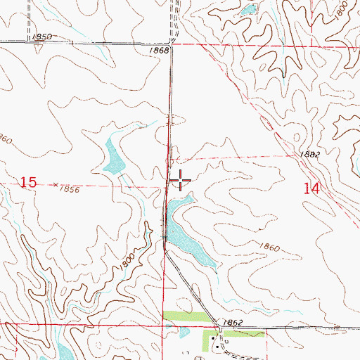 Topographic Map of G Hand Dam, SD