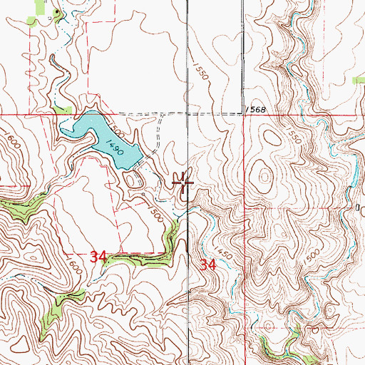 Topographic Map of Dowd Dam, SD