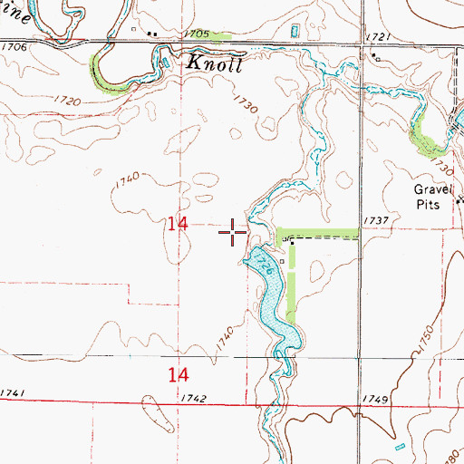 Topographic Map of Heintz Number 1 Dam, SD
