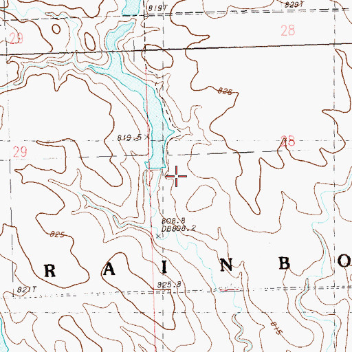 Topographic Map of Rowbotham Dam, SD