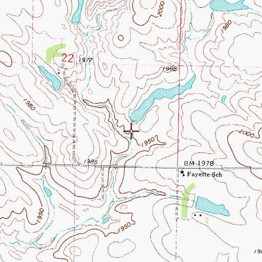 Topographic Map of J Willey Dam, SD