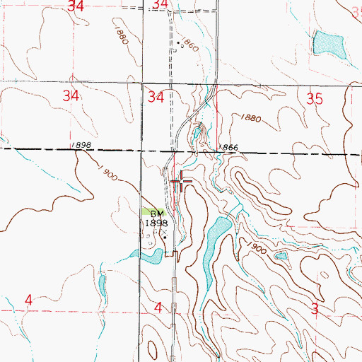 Topographic Map of W Combellick Dam, SD