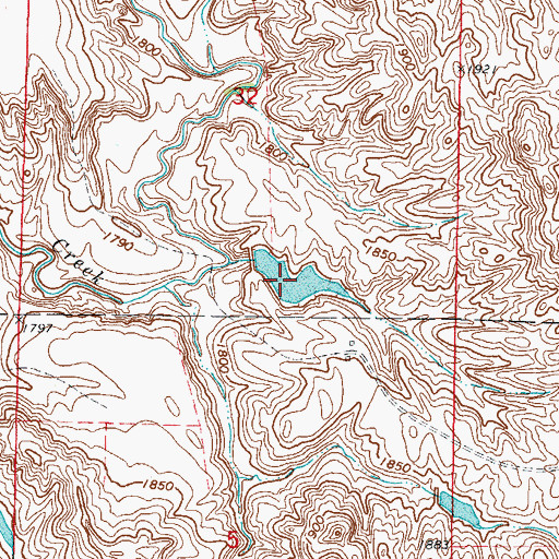 Topographic Map of C Iverson Dam, SD