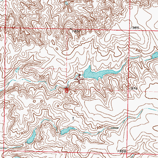 Topographic Map of C W Stewart Dam, SD