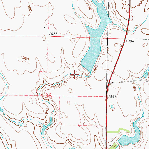 Topographic Map of Bartels Dam, SD