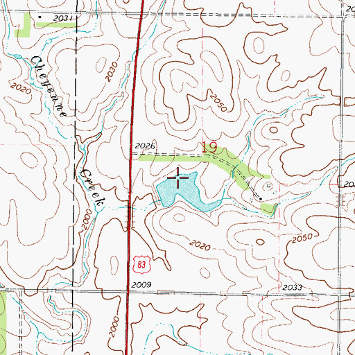 Topographic Map of Joe Mangin Dam, SD