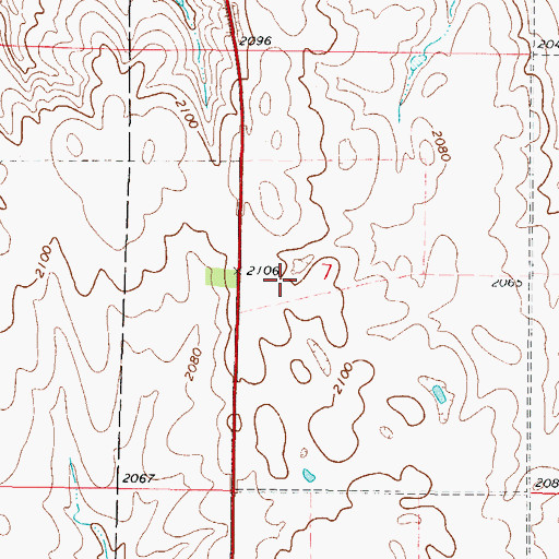 Topographic Map of Gene Rock Dam, SD