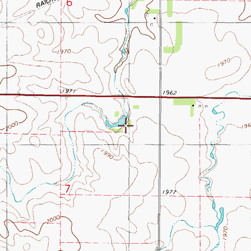 Topographic Map of Philip H Hamburger Dam, SD