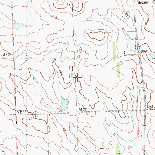 Topographic Map of Kyle Dam, SD