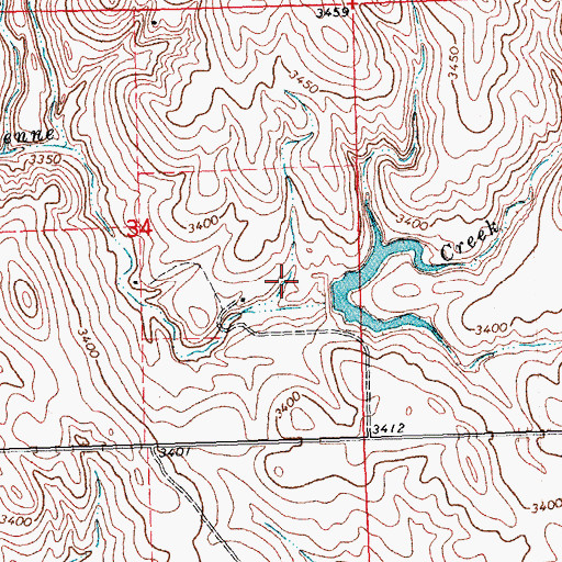 Topographic Map of Chief Dam, SD