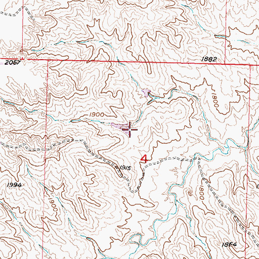 Topographic Map of Norman Number 1 Dam, SD