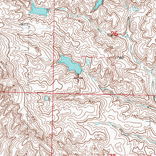 Topographic Map of Jay A Lake Number 3 Dam, SD