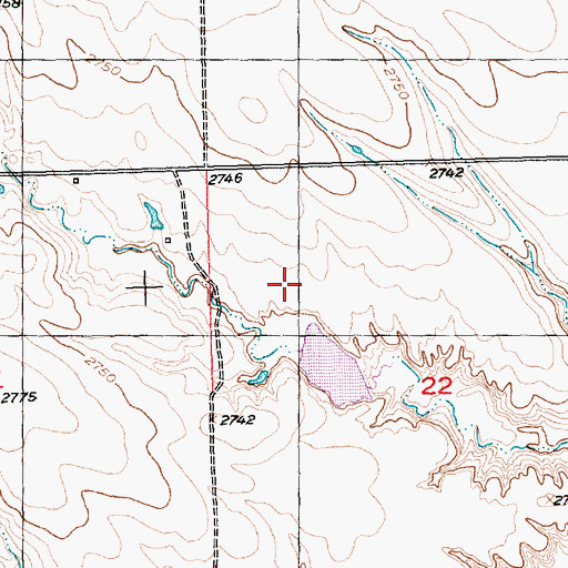 Topographic Map of Carl Humphrey Dam Number 1, SD